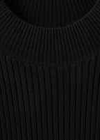 Ribbed Knitted A Line Dress