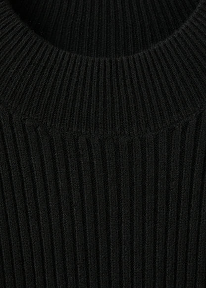 Ribbed Knitted A Line Dress