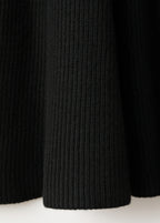 Ribbed Knitted A Line Dress