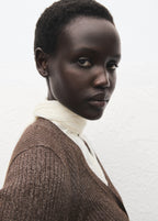 Ribbed Knitted Cardigan