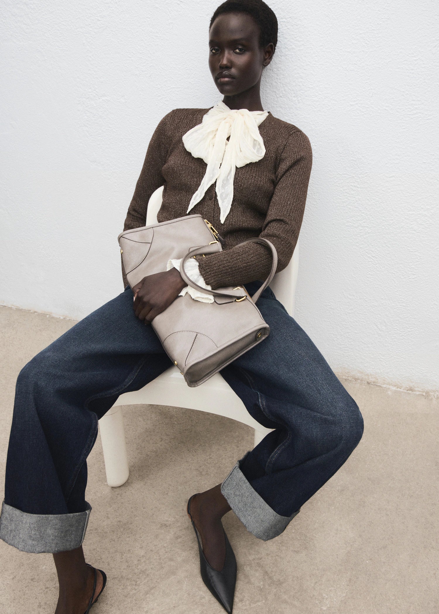 Ribbed Knitted Cardigan