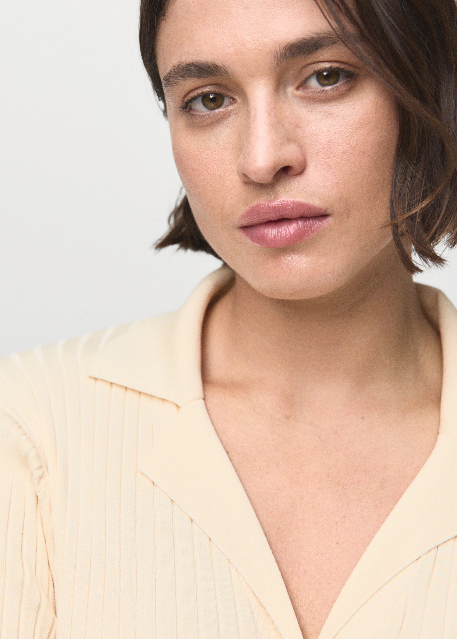 Ribbed Lapel Cardigan