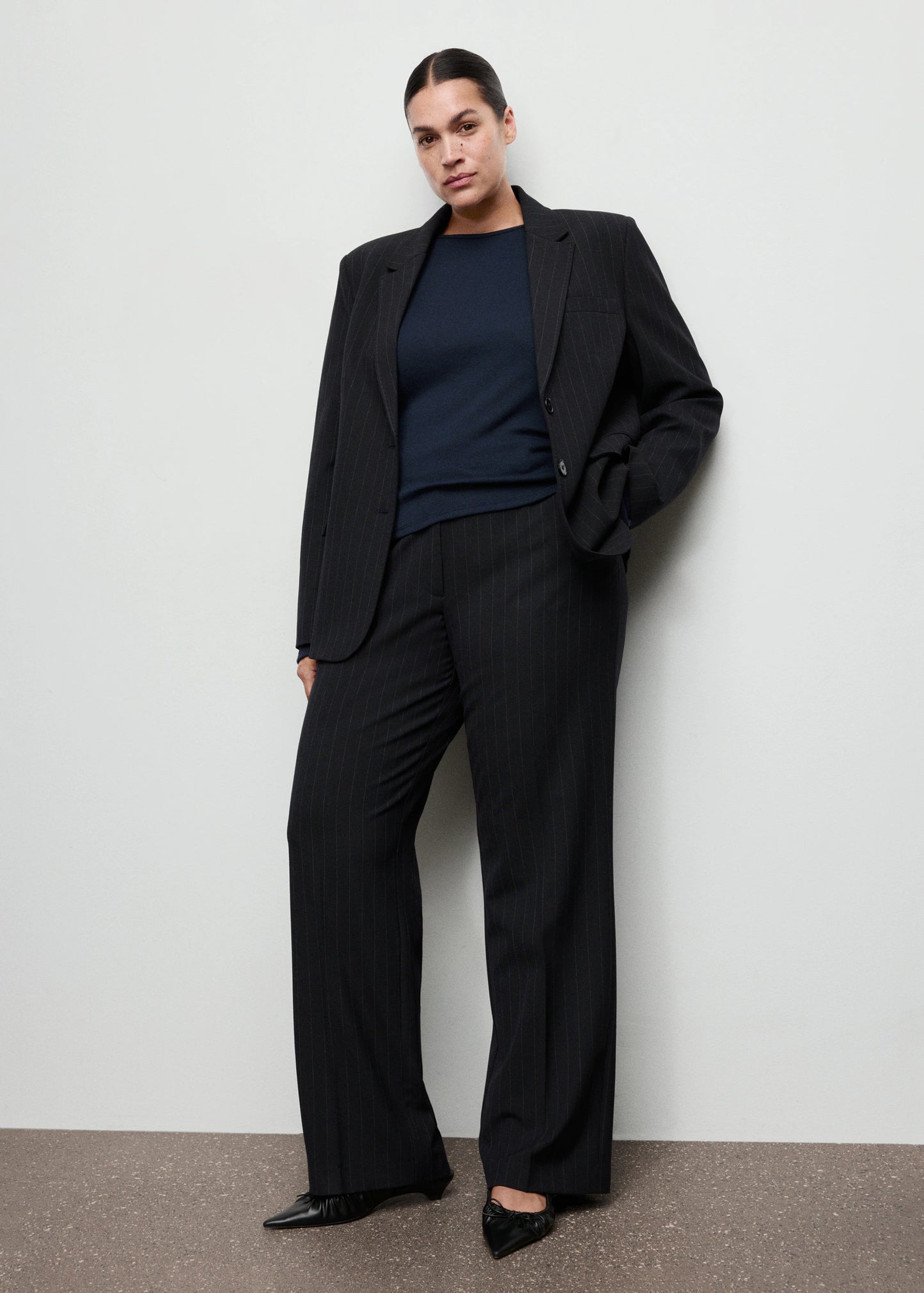 Ribbed Long Sleeved T Shirt