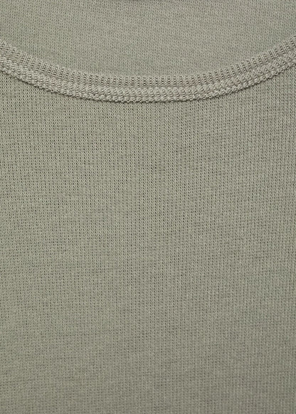 Ribbed Long Sleeved T Shirt