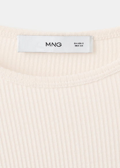 Ribbed Long Sleeved T Shirt