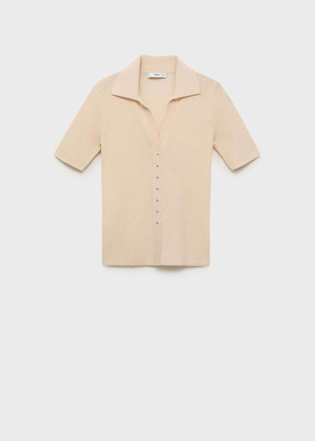 Ribbed Polo Neck Sweater