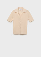 Ribbed Polo Neck Sweater