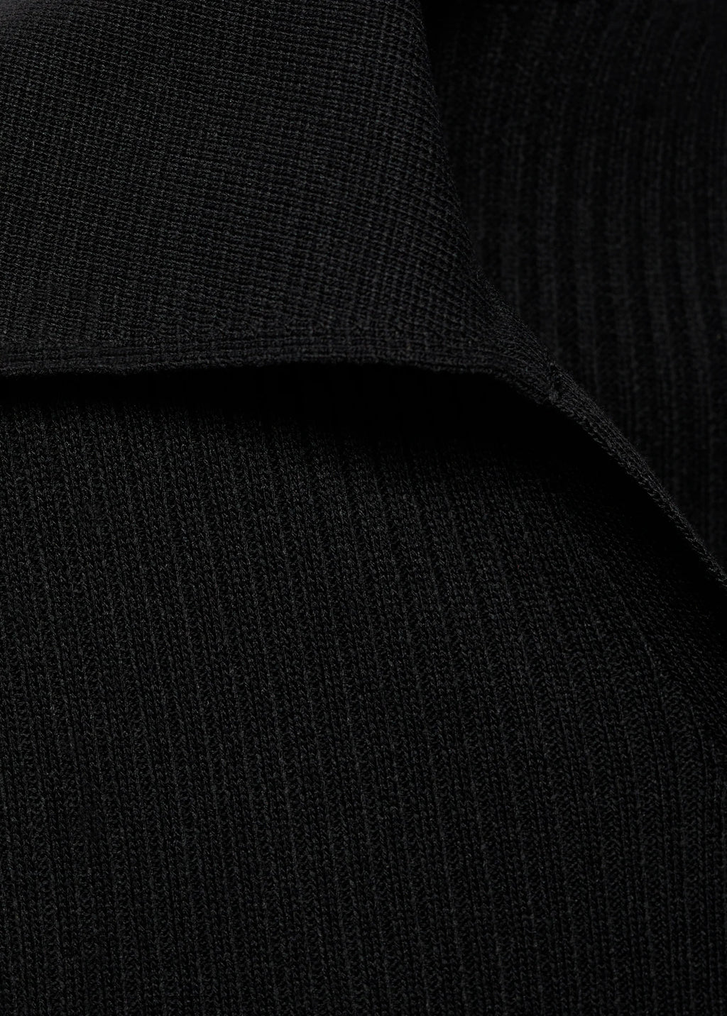 Ribbed Sweater With Jewel Button