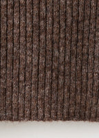 Ribbed Sweater With Perkins Neck