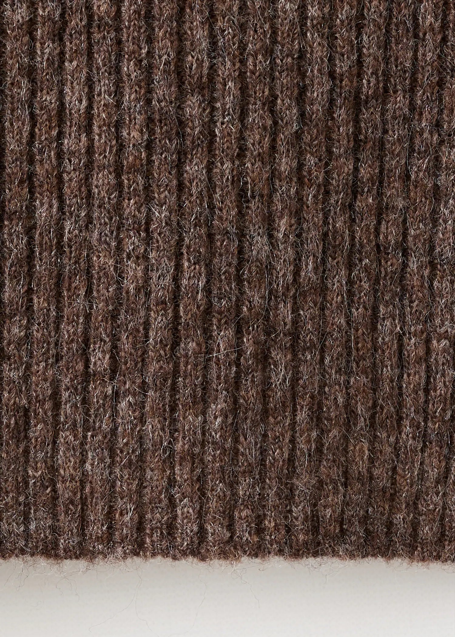 Ribbed Sweater With Perkins Neck