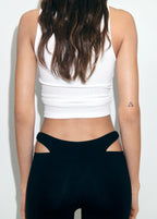 Ribbed Top With Asymmetrical Straps