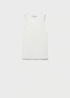 Ribbed Top With Asymmetrical Straps