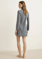 Ribbed Knit Nightdress With Buttons