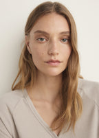 Ribbed Knit Nightdress With Buttons