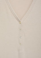 Ribbed Knit Nightdress With Buttons