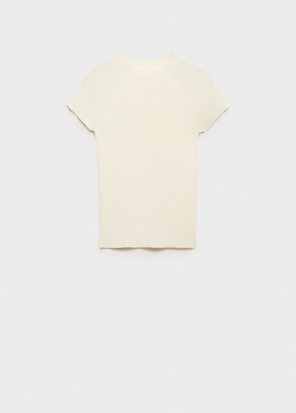 Ribbed Knit Short Sleeved Sweater