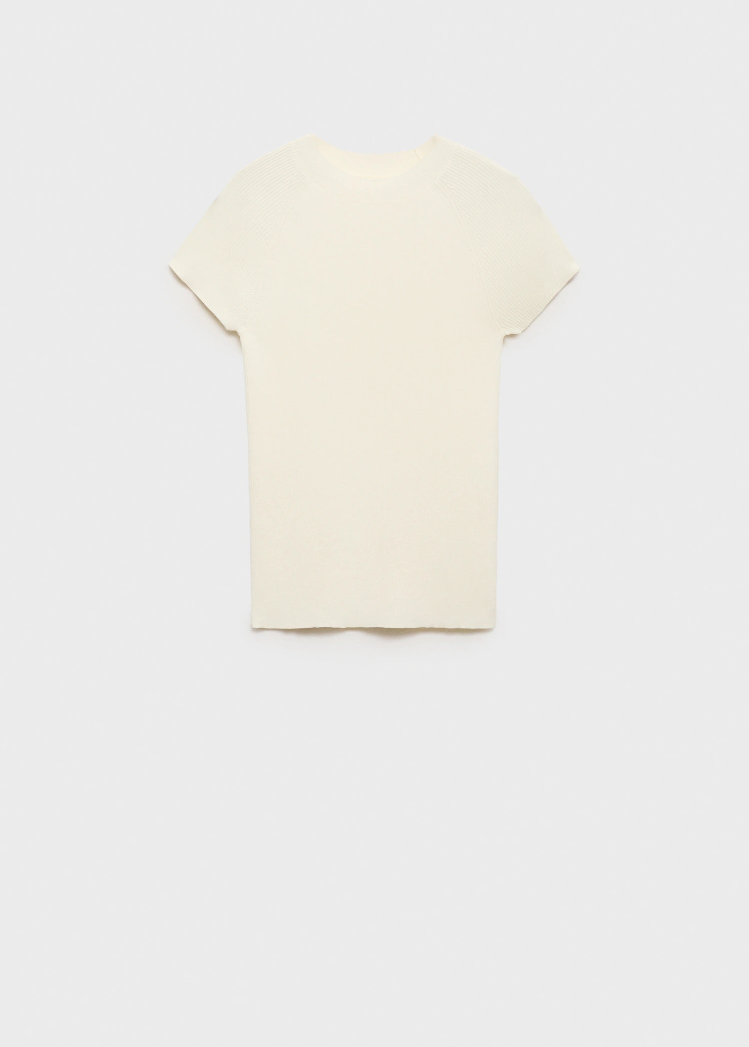 Ribbed Knit Short Sleeved Sweater