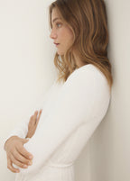 Rib Knit Cardigan With Tie