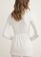 Rib Knit Cardigan With Tie