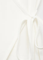 Rib Knit Cardigan With Tie