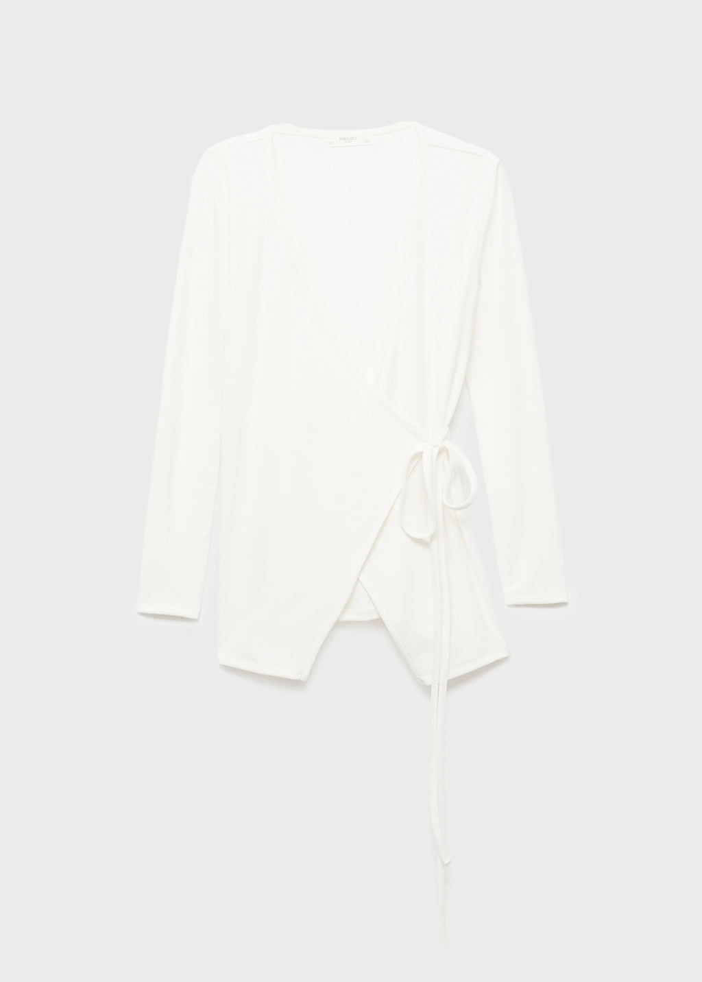 Rib Knit Cardigan With Tie