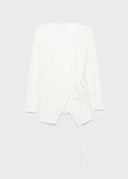 Rib Knit Cardigan With Tie