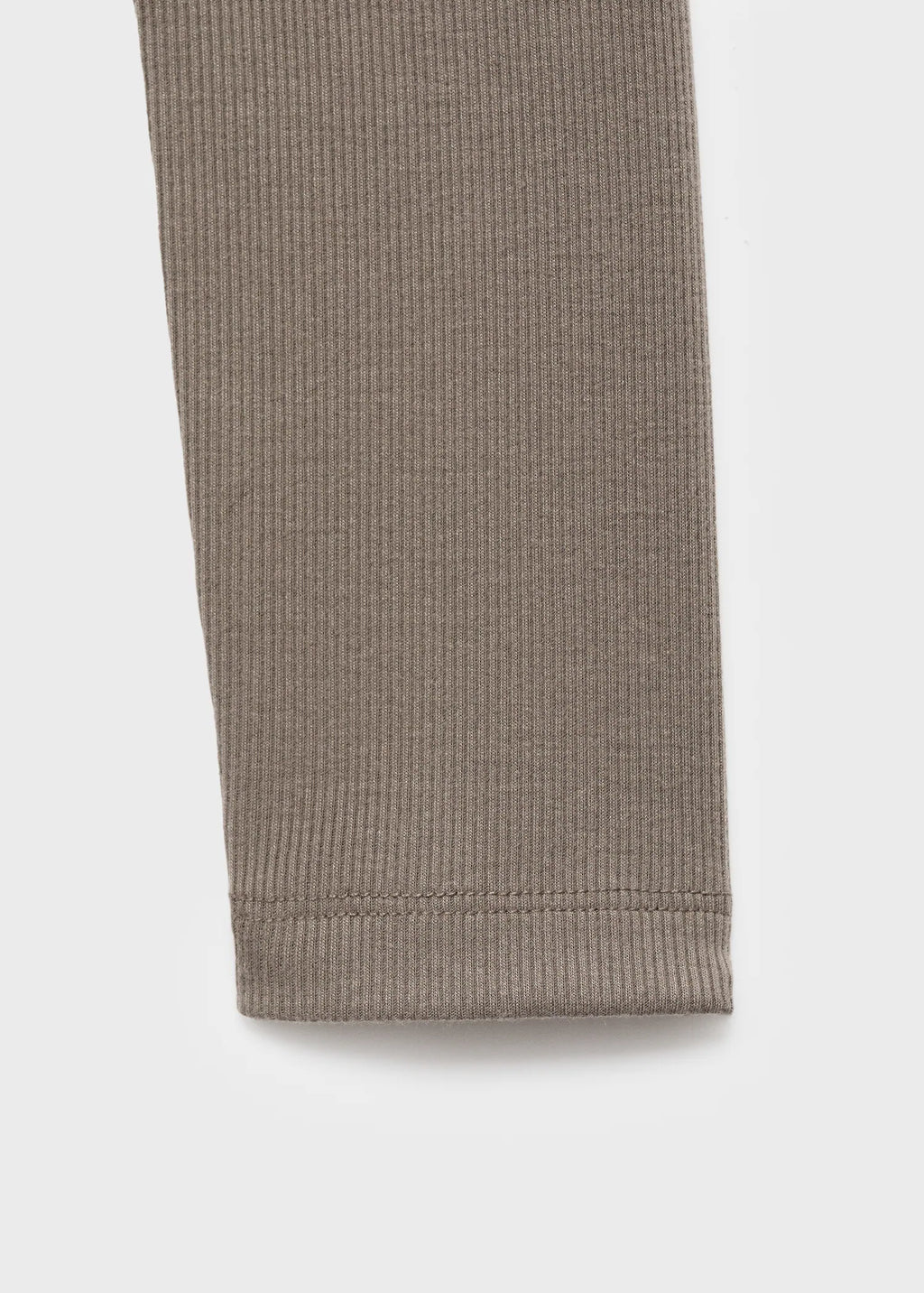 Rib Knit Round Neck T Shirt