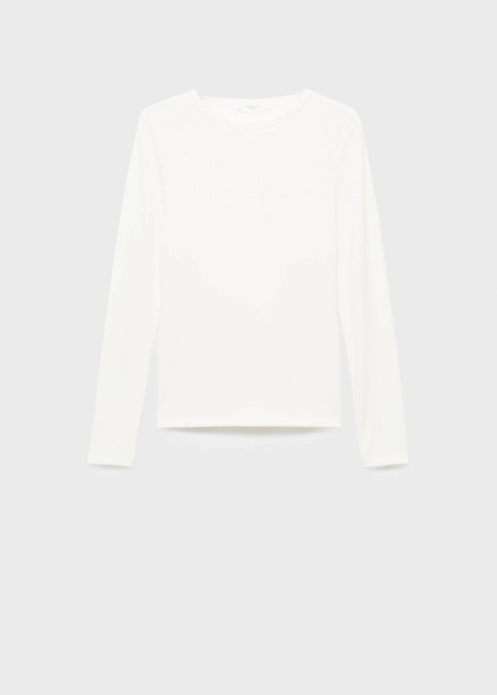 Rib Knit Round Neck T Shirt