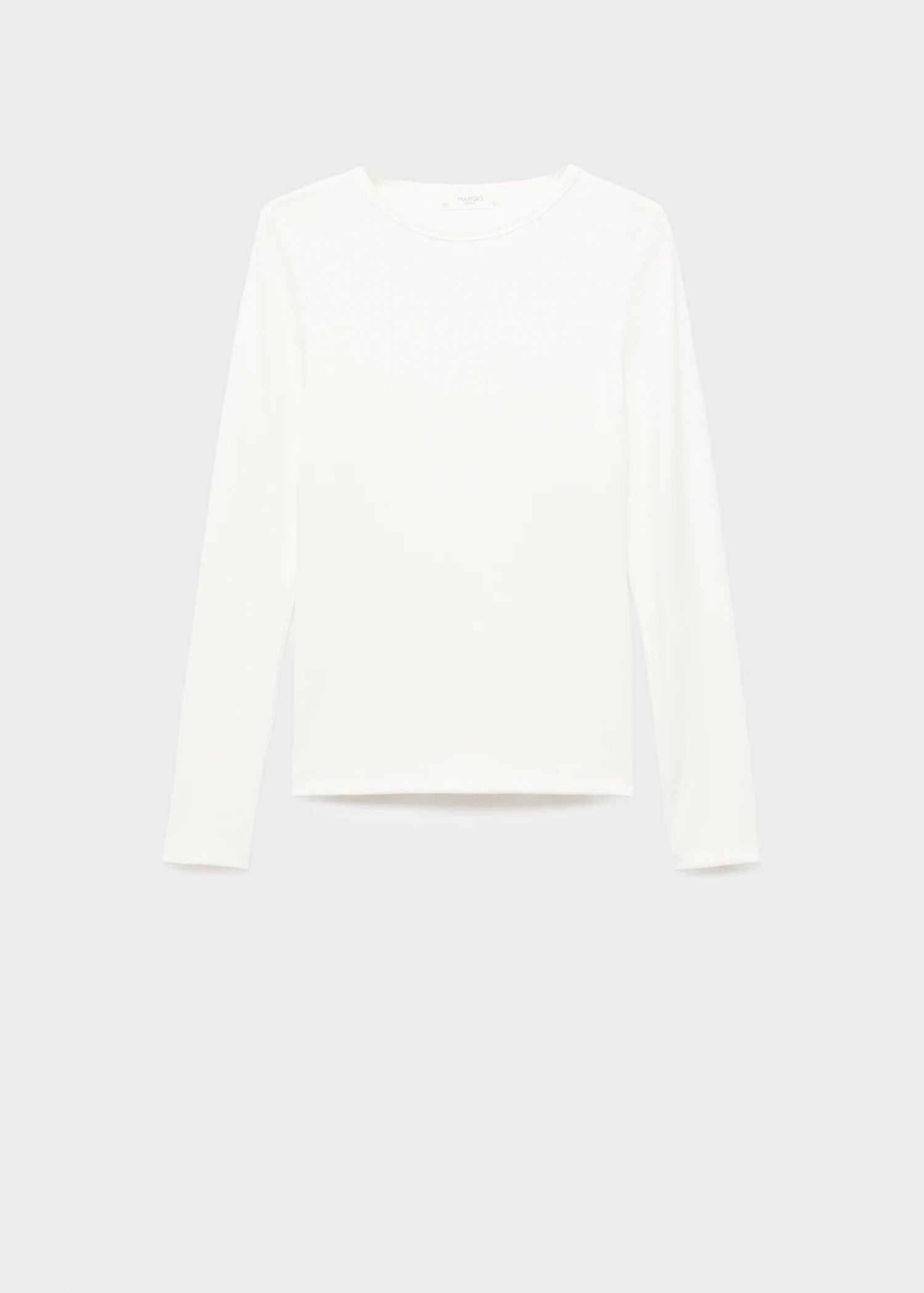 Rib Knit Round Neck T Shirt