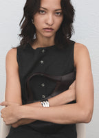 Round Neck Buttoned Waistcoat