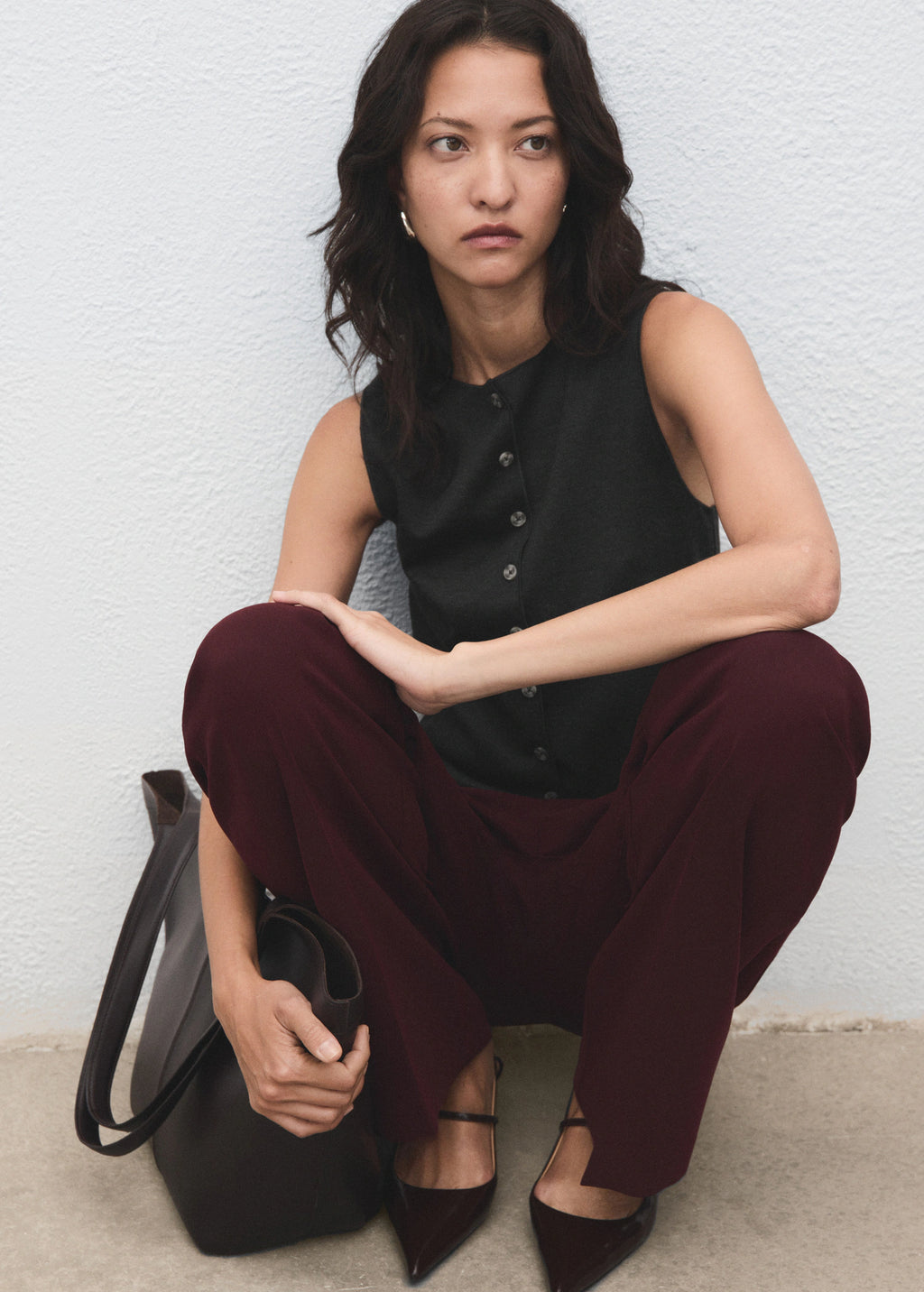 Round Neck Buttoned Waistcoat