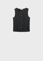 Round Neck Buttoned Waistcoat