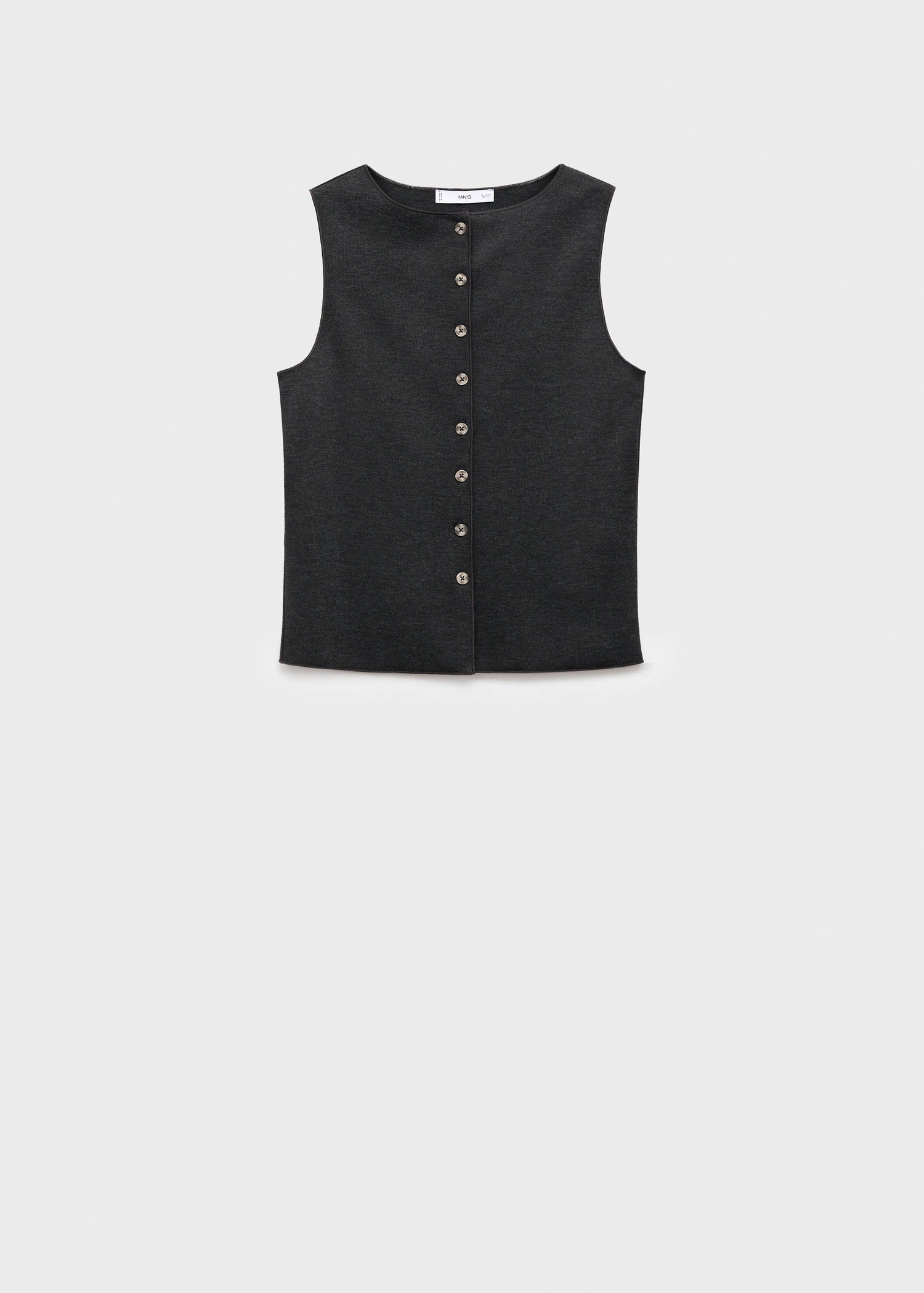 Round Neck Buttoned Waistcoat