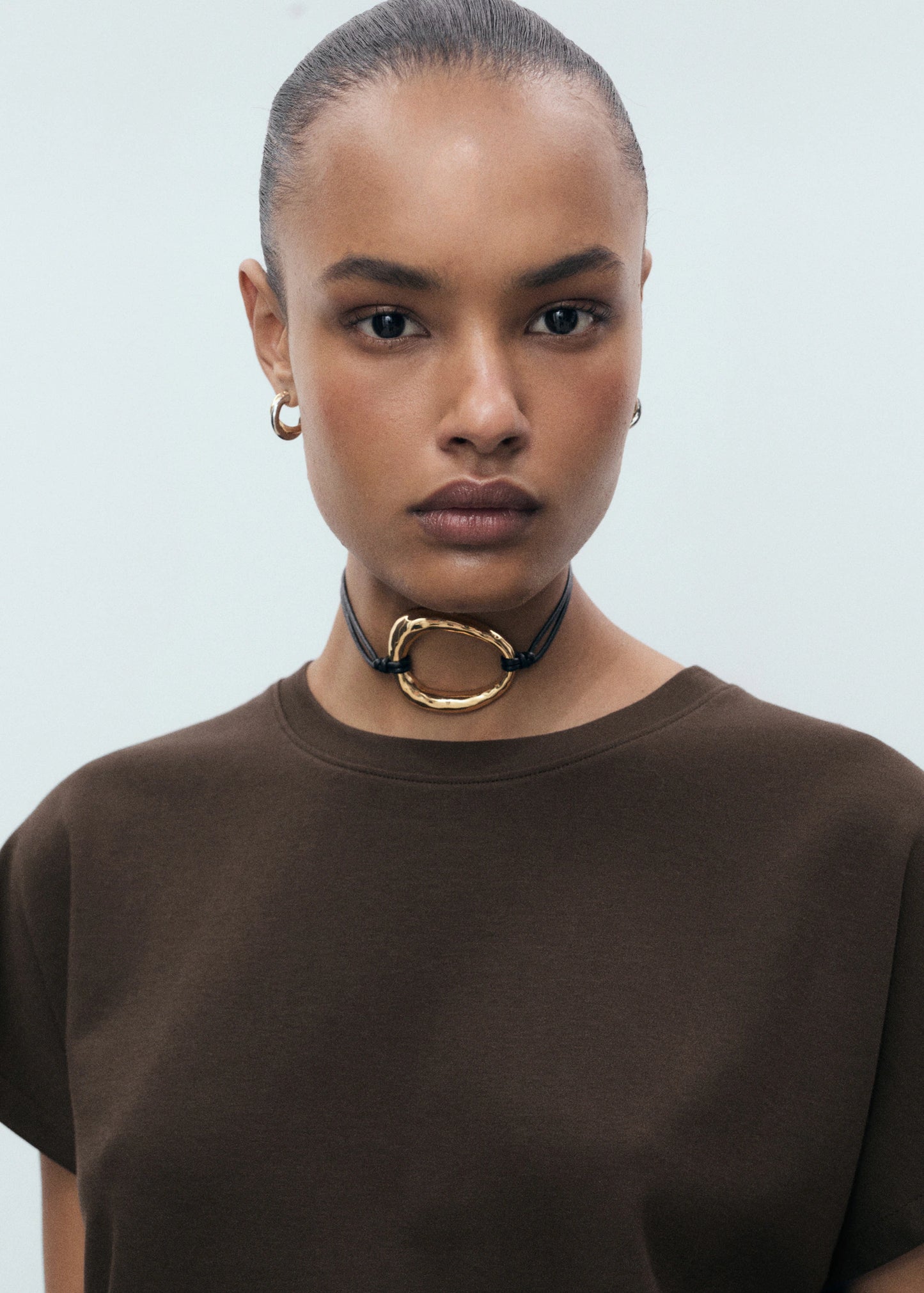 Rounded Neck Cotton T Shirt