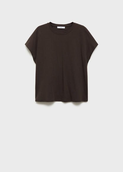 Rounded Neck Cotton T Shirt