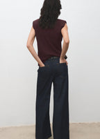 Ruched Blouse With Shoulder Pads