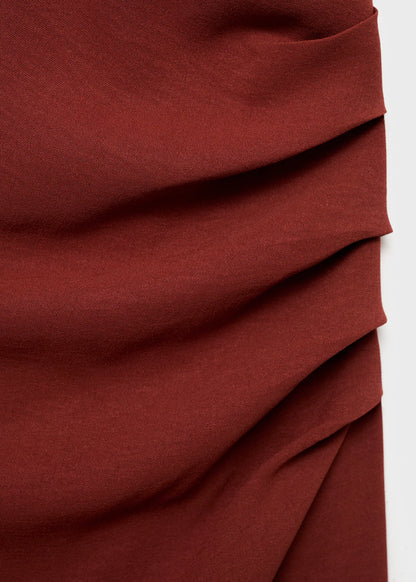 Ruched Dress With Knot Detail