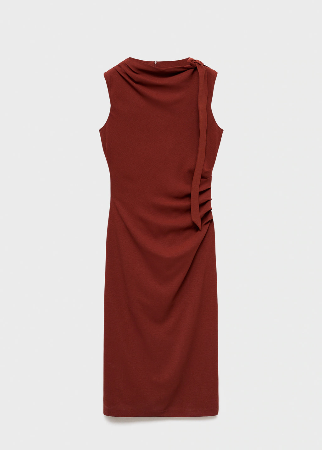 Ruched Dress With Knot Detail