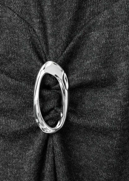 Ruched Dress With Ring