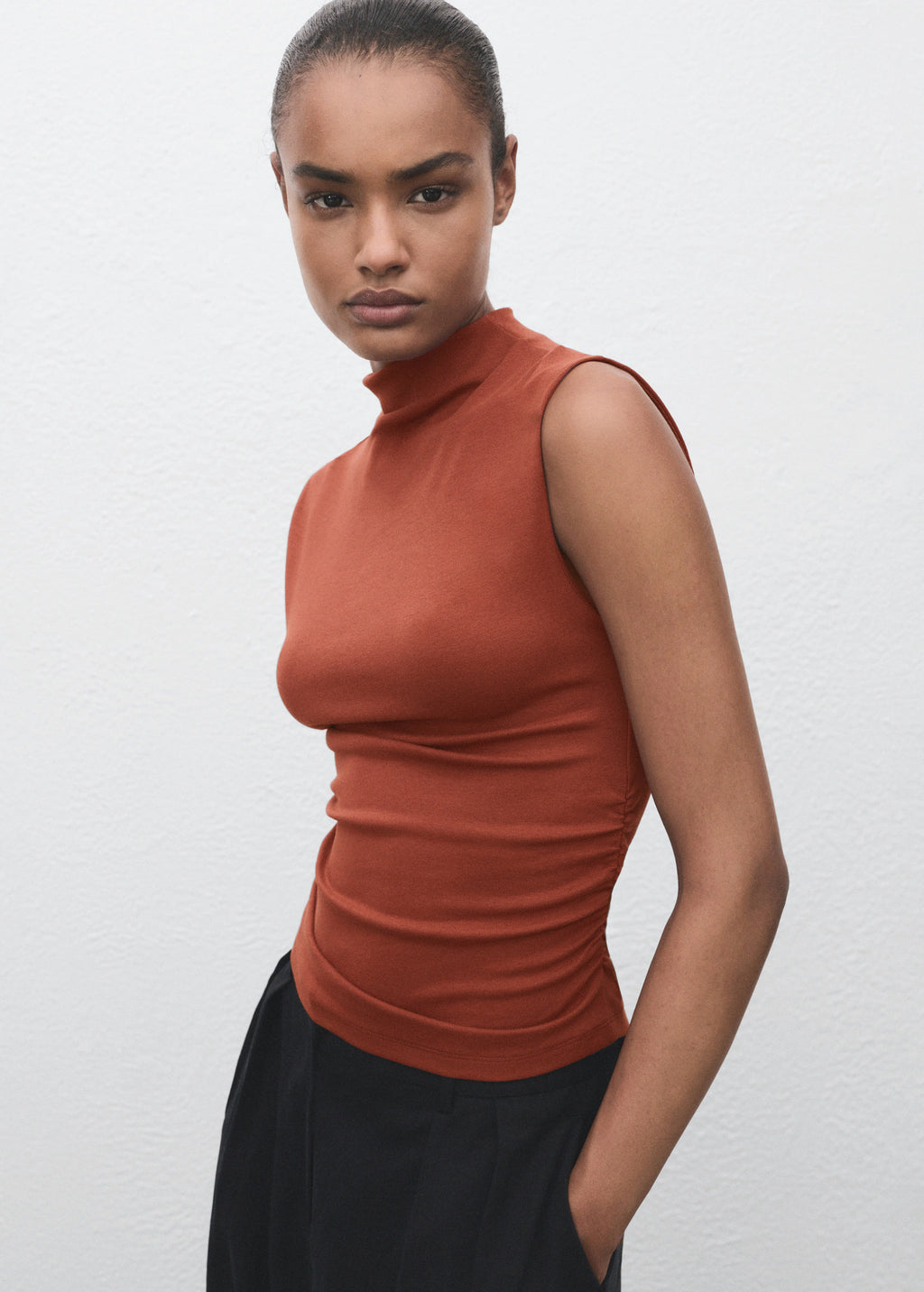 Ruched Fitted Top
