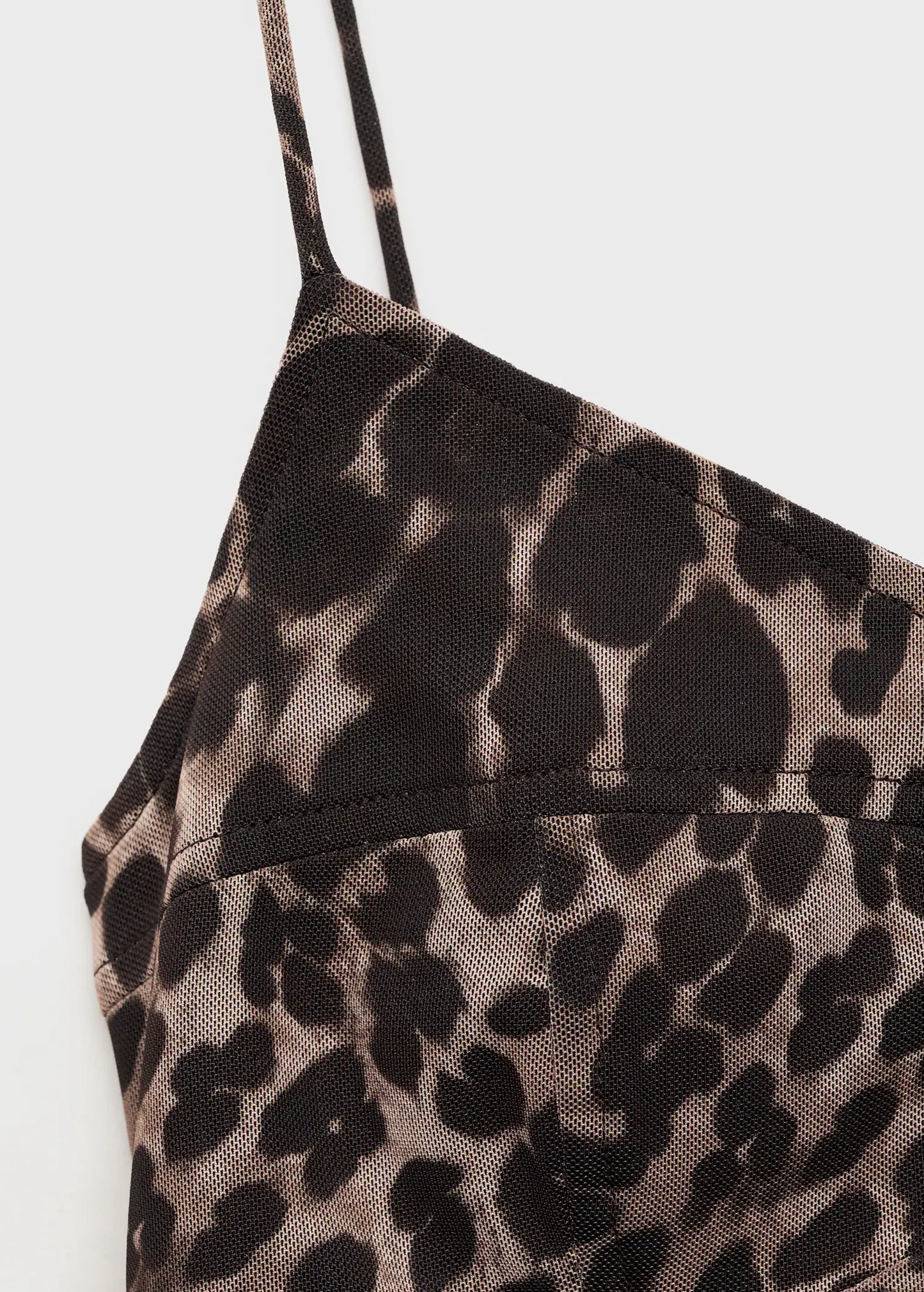 Ruched Leopard Print Midi Dress