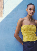 Ruched Strapless Top