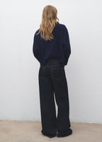 Ruched Turtleneck Sweater