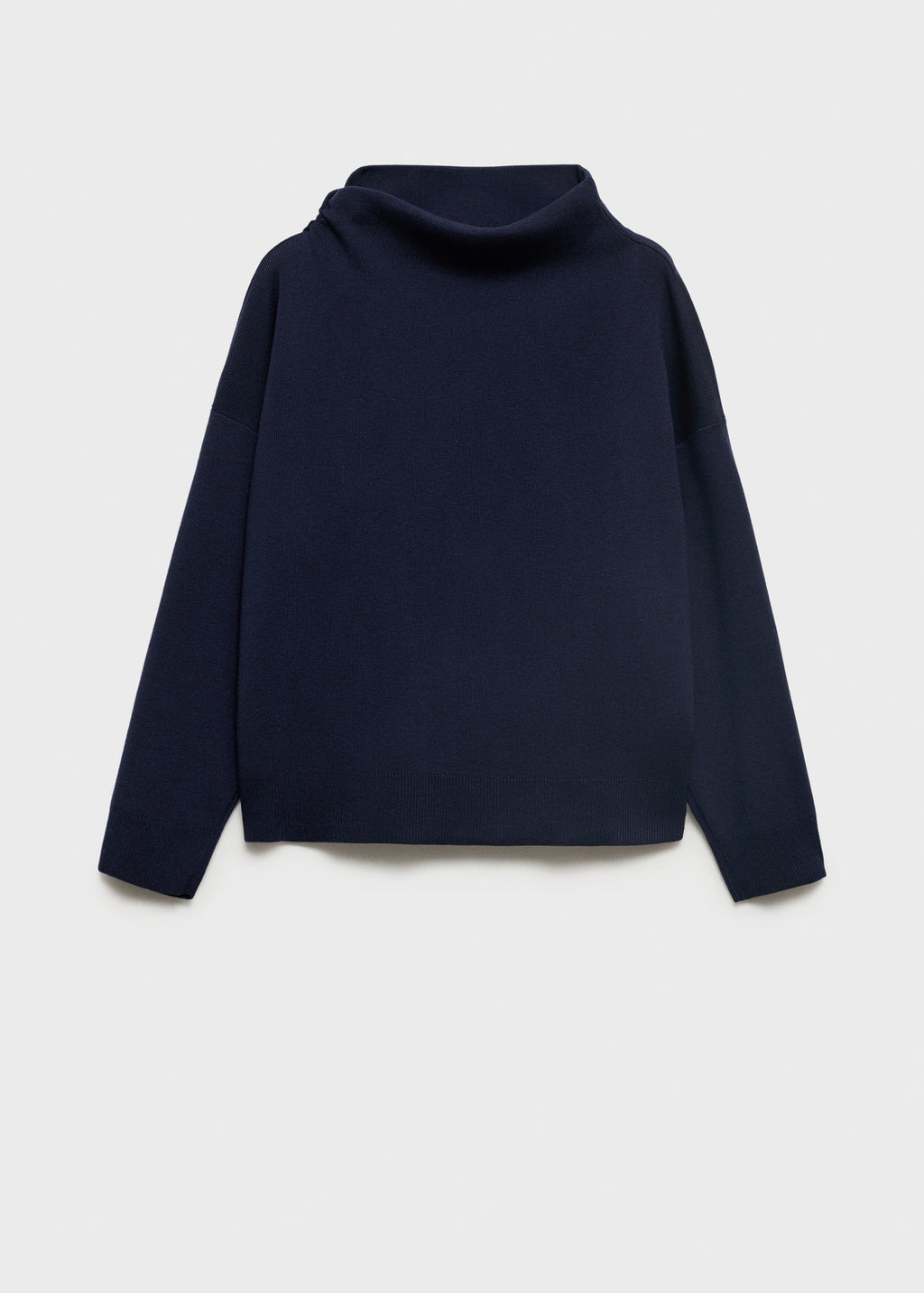 Ruched Turtleneck Sweater