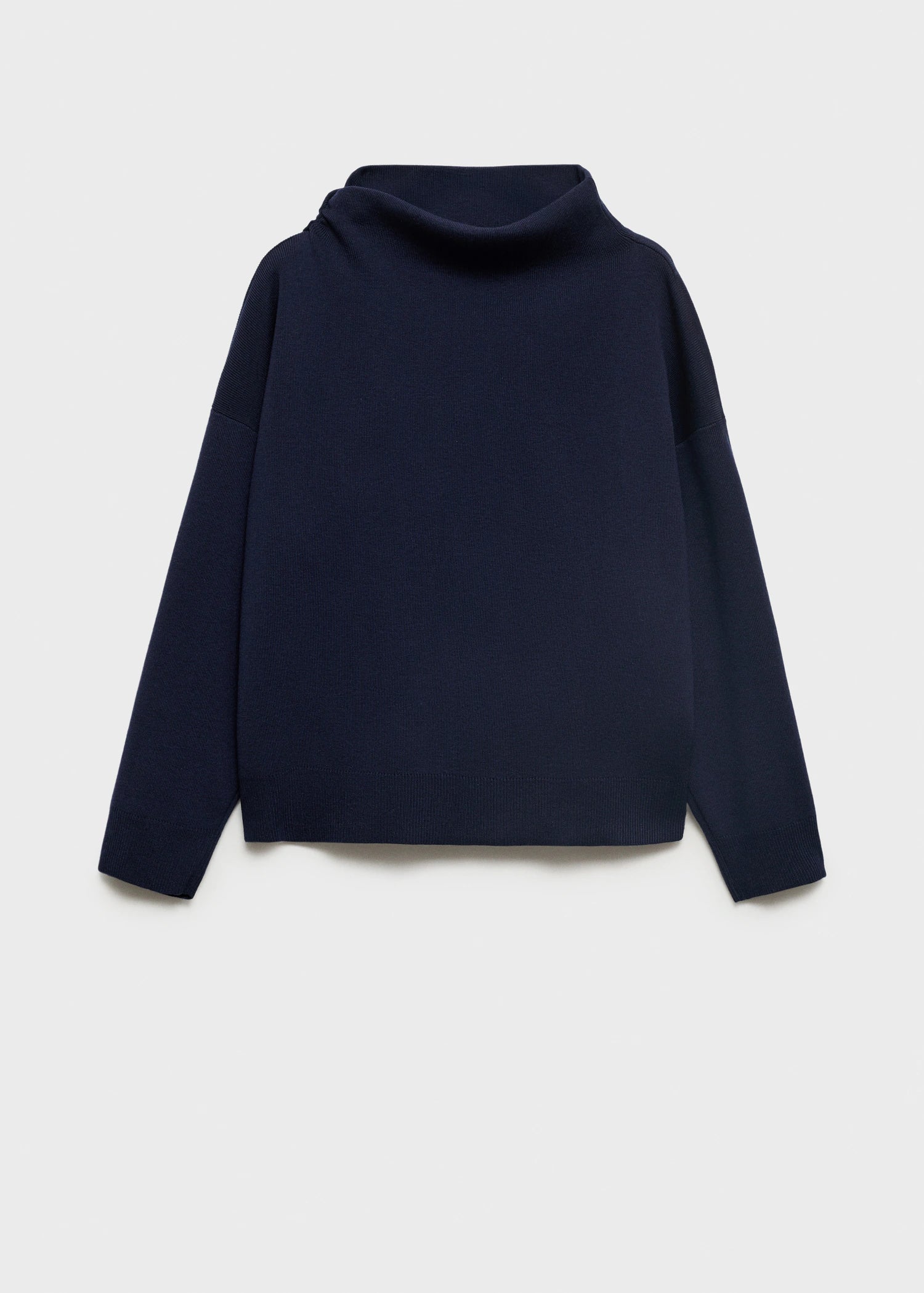 Ruched Turtleneck Sweater