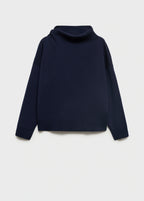 Ruched Turtleneck Sweater