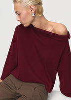 Ruched Turtleneck Sweater