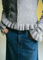 Ruffle  Knit Cardigan