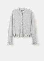 Ruffle  Knit Cardigan