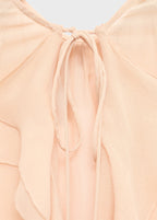 Ruffled Blouse With Flared Sleeves